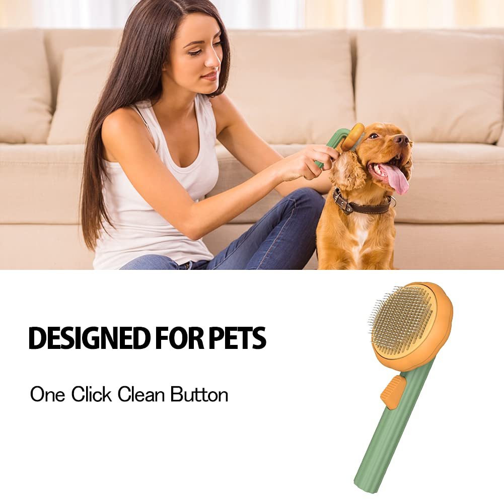 Pet Grooming Self Cleaning Slicker Brush For Dogs Cats Puppy Rabbit.